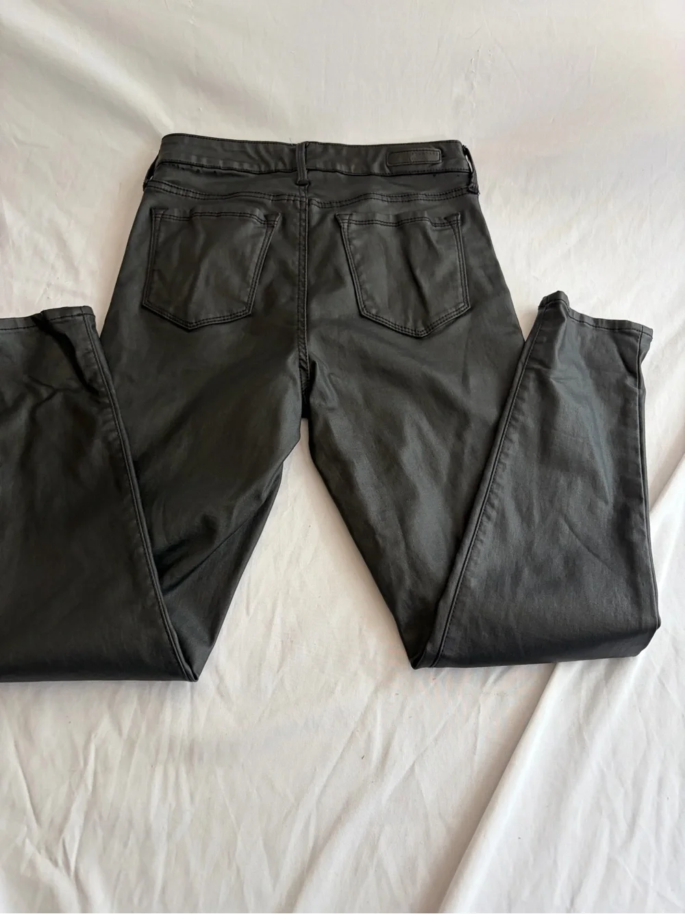 Social Standard by Sanctuary Ankle Skinny Black Faux Leather Pants Size 6